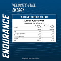 Energy Gel Isotonico - 60ml e 20 Unidades - Applied Nutrition - Hidratação