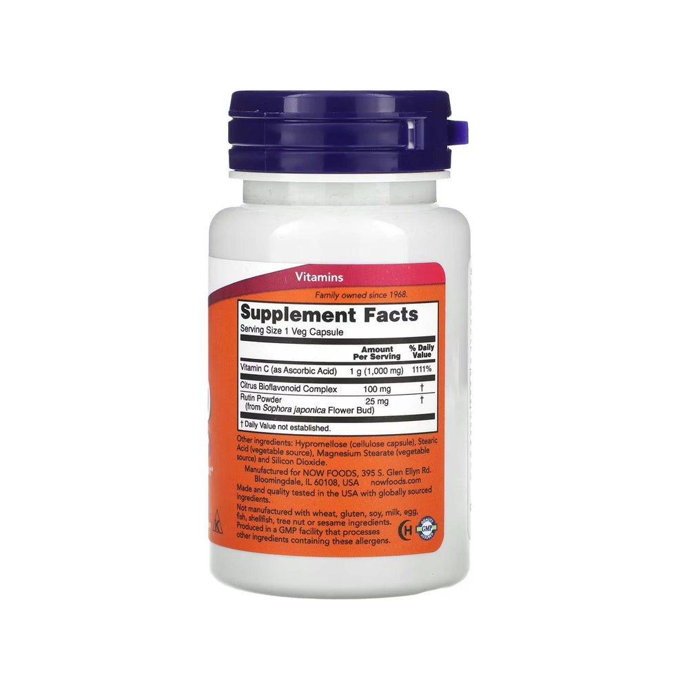 Vitamina C-1000 – NOW Foods – 30 Cápsulas