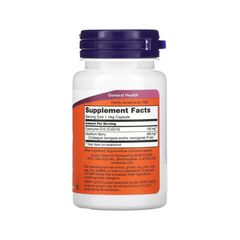 CoQ10 (Coenzima Q10) 100mg – NOW Foods – 30 Cápsulas - Antioxidante