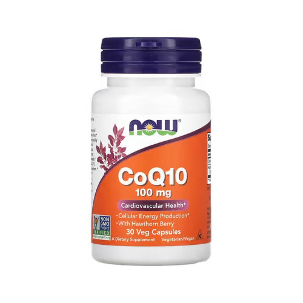 CoQ10 (Coenzima Q10) 100mg – NOW Foods – 30 Cápsulas - Antioxidante