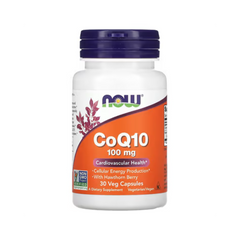 CoQ10 (Coenzima Q10) 100mg – NOW Foods – 30 Cápsulas - Antioxidante