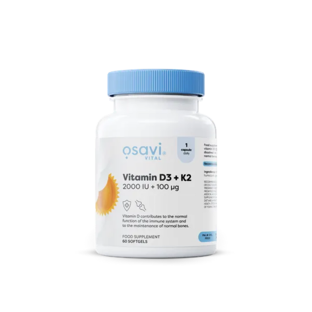 Vitamina D3 2000 IU + K2 (MK7) 100 mcg - Osavi