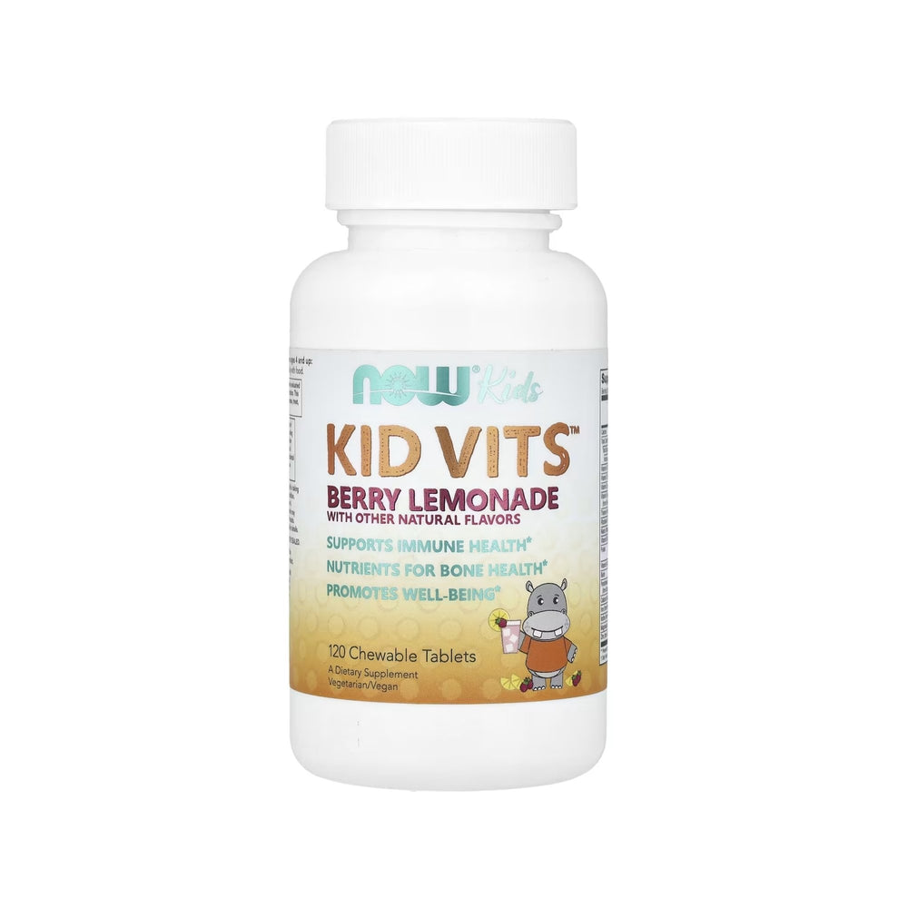 Kid Vits – NOW Kids – 120 Pastilhas Mastigáveis Limonada de Cereja - Vitamina