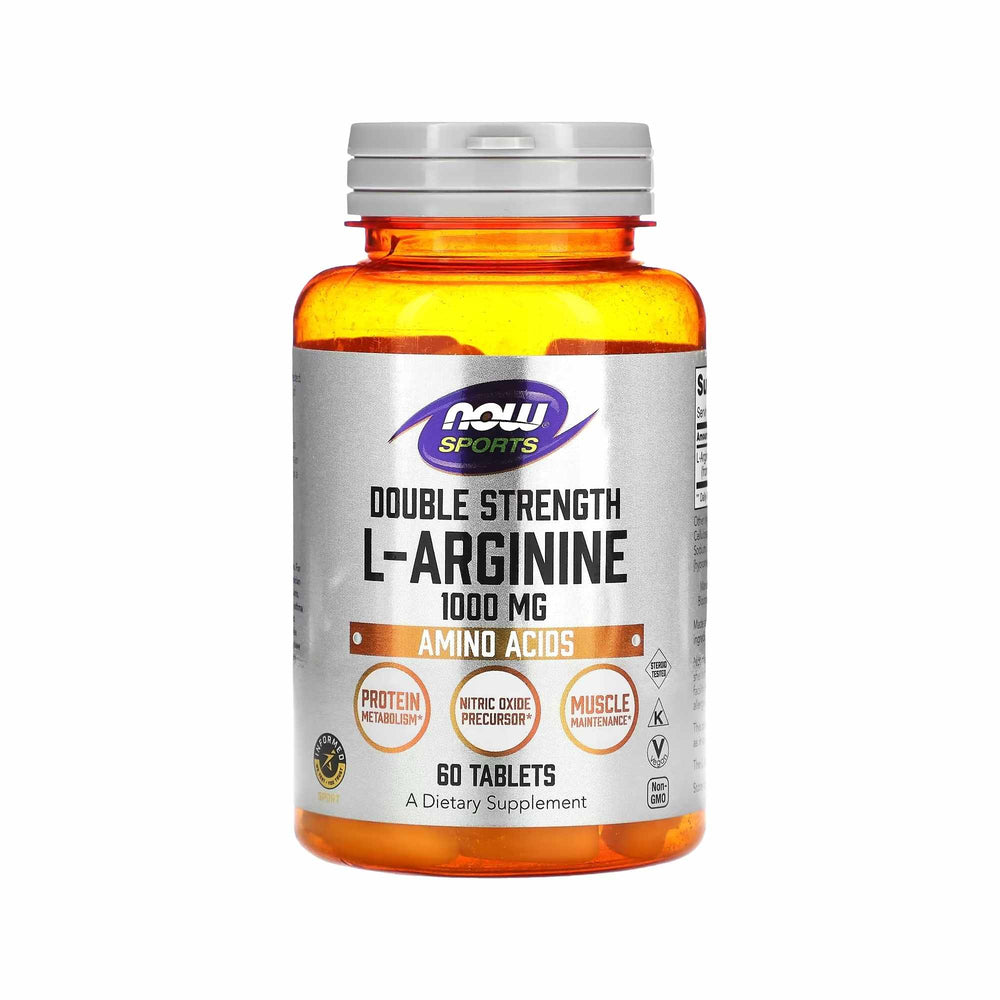 L-Arginina – NOW Sports – 1000mg – 60 Comprimidos - Aminoácidos