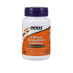 Probiótico 8 Bilhões Acidophilus e Bifidus – NOW Foods – 60 Cápsulas