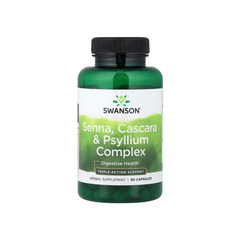 Complexo de Senna, Cáscara e Psyllium – Swanson – 90 Cápsulas - Saúde e Bem Estar