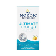 Ultimate Omega Fish Oil 1280mg Lemon - Nordic Naturals – 60 Softgels - Saúde e Bem Estar