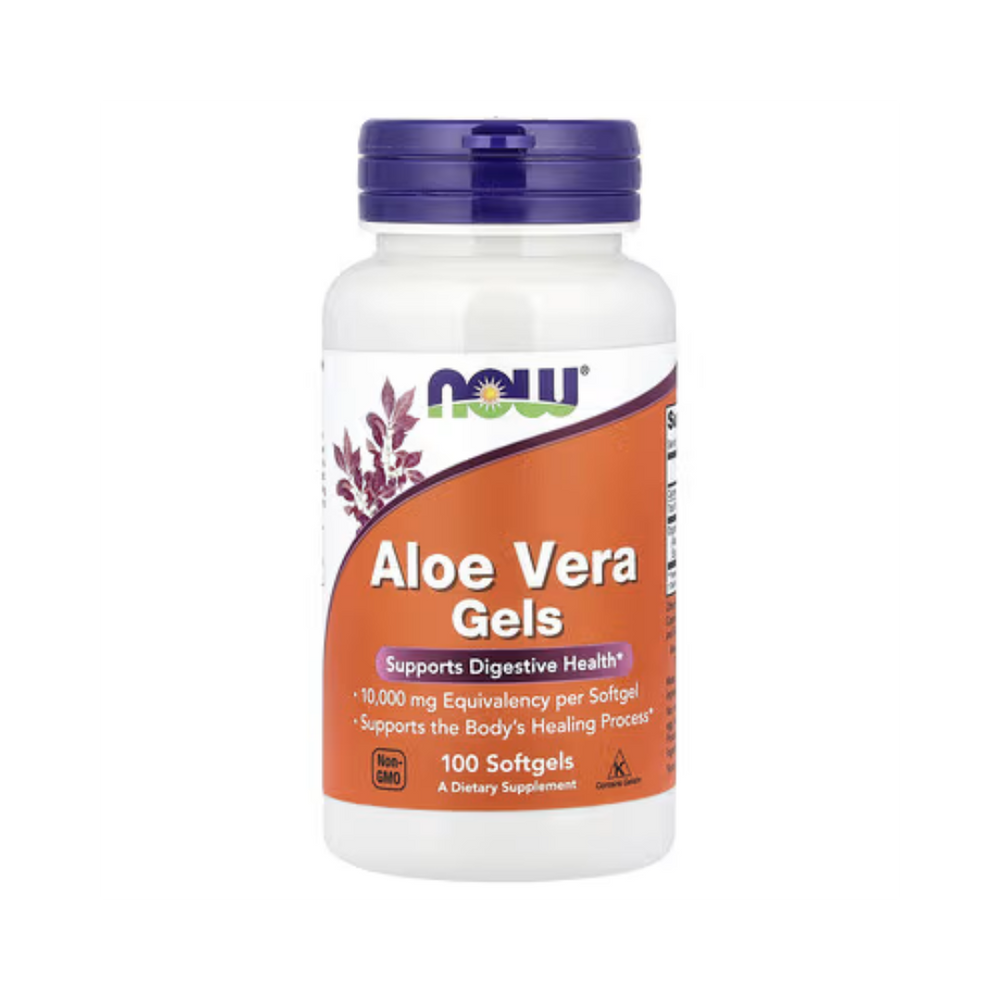 Aloe Vera Gels – NOW Foods – 100 Softgels - Saúde e Bem Estar
