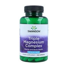 Complexo de Magnésio Triplo 400mg - 100 Cápsulas - Swanson - Minerais