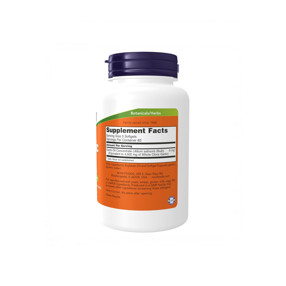 Garlic Oil 1500mg – NOW Foods – 100 Softgels - Anti-inflamatório