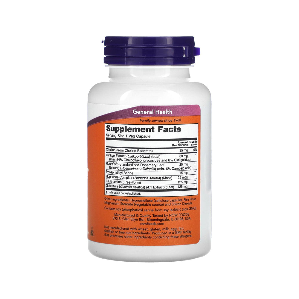 Brain Elevate - NOW Foods - 60 Cápsulas - Saúde e Bem Estar