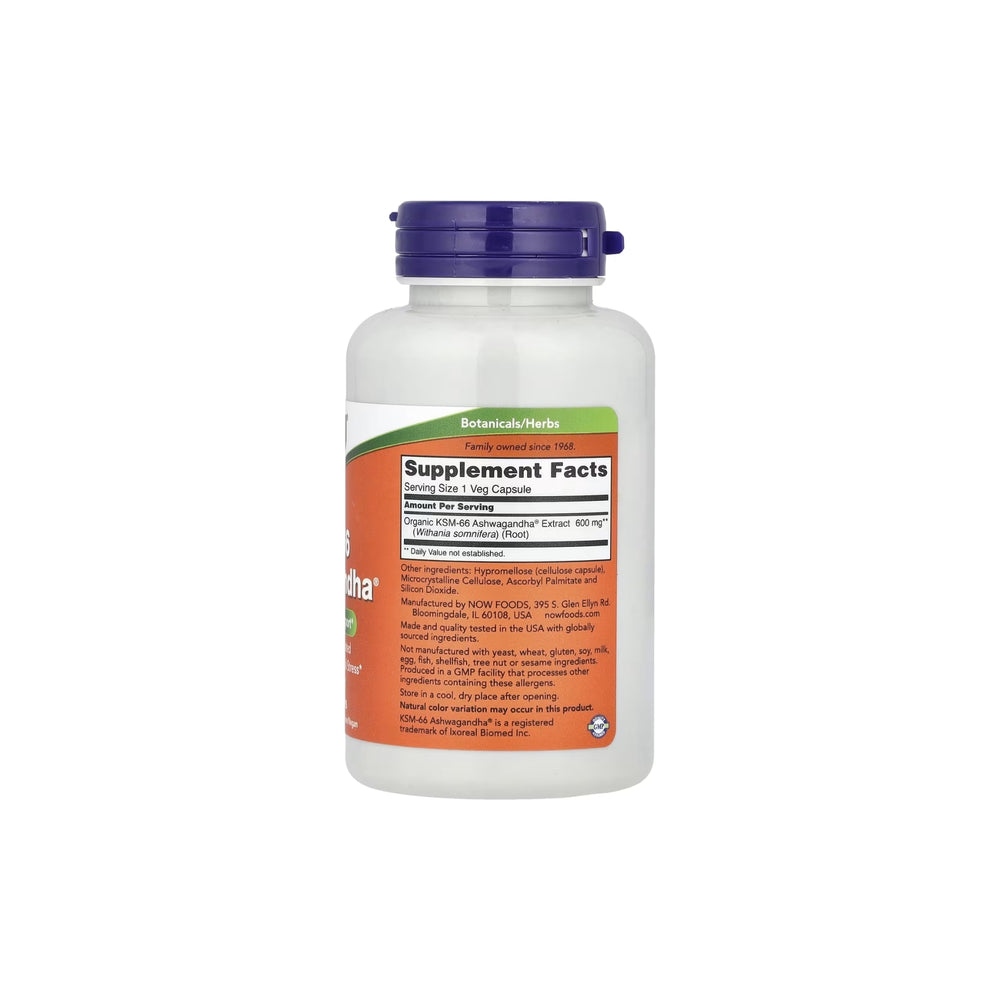 Ashwagandha KSM-66® — NOW Foods — 90 Cápsulas - Saúde e Bem Estar