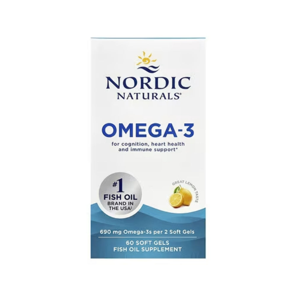 Omega 3 690mg - Nordic Naturals - 60 Cápsulas Sabor Limão - Saúde e Bem Estar