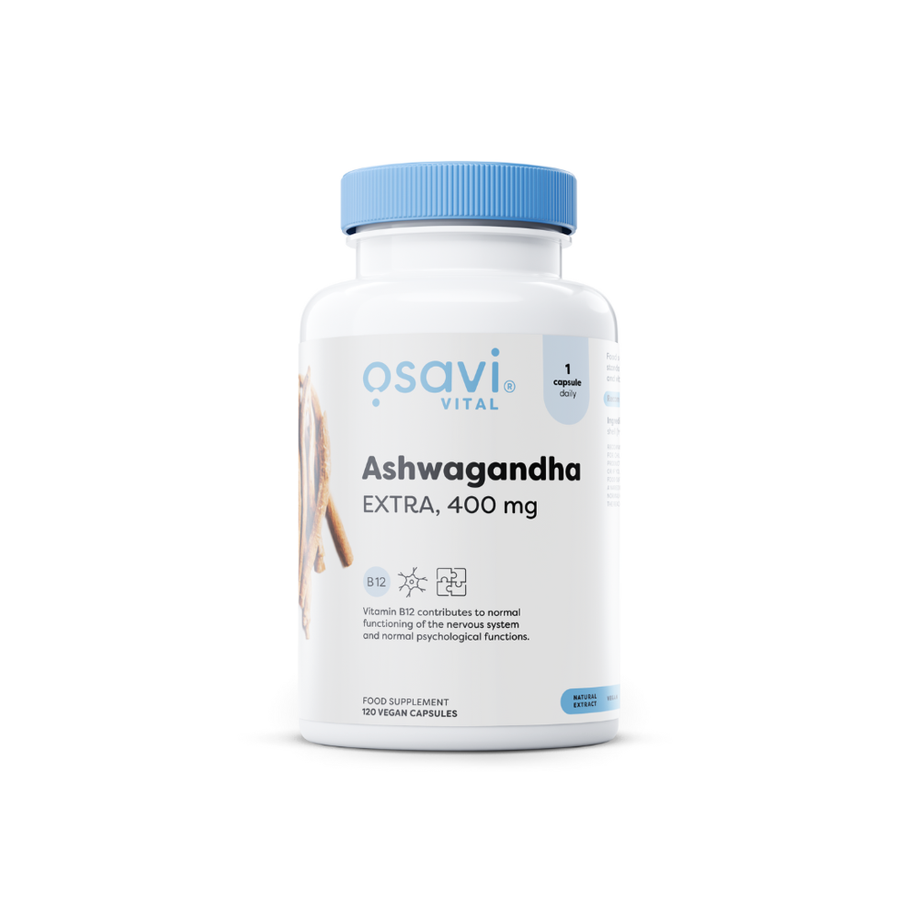 Ashwagandha Extra 400 mg + B12 - Osavi - 120 Cápsulas - Saúde e Bem Estar