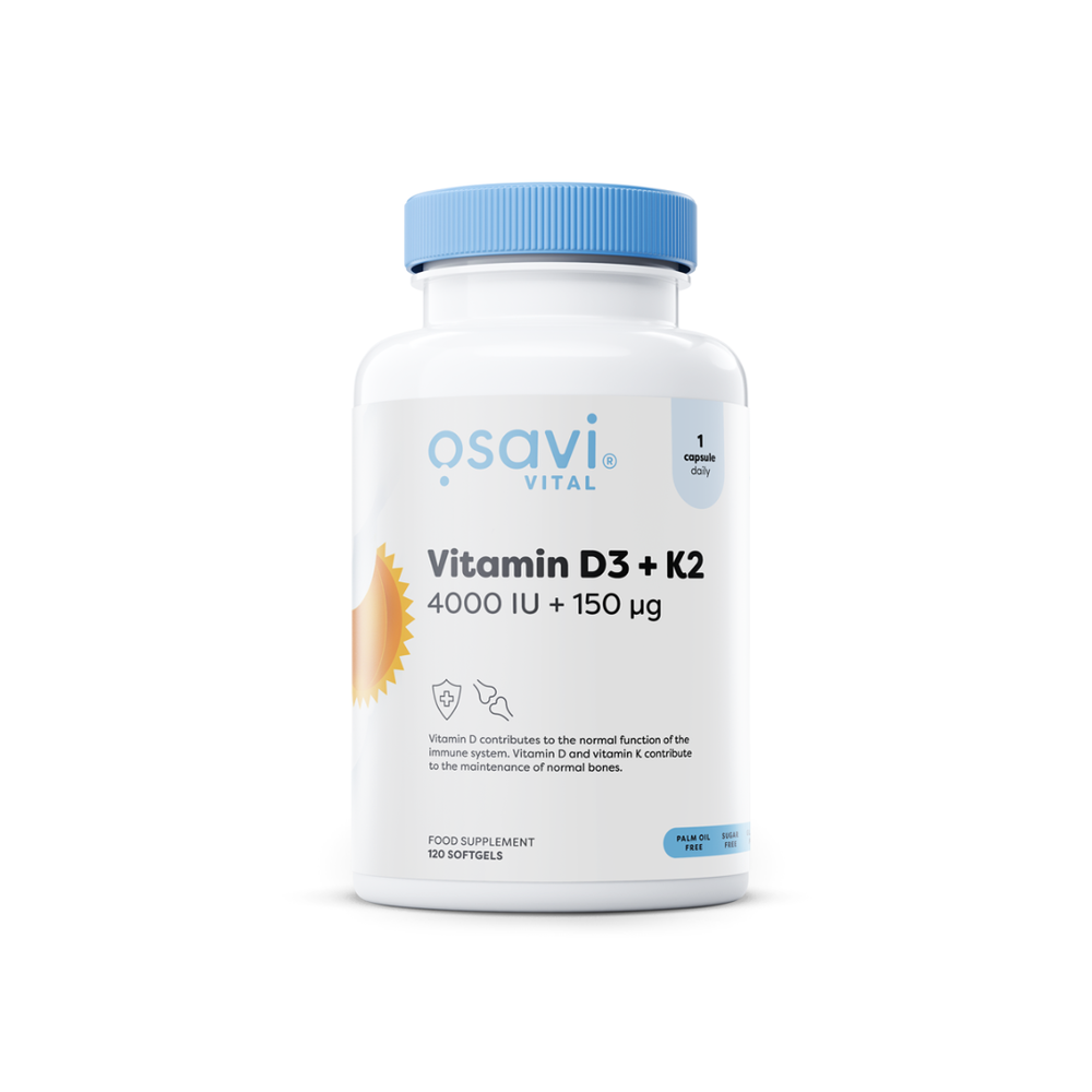Vitamina D3 + K2 - 4000 IU + 150 mcg - Osavi