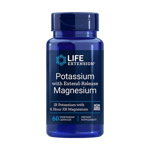Potássio com Mágnesio de Liberação Prolongada - Life Extension - 60 Cápsulas - Minerais