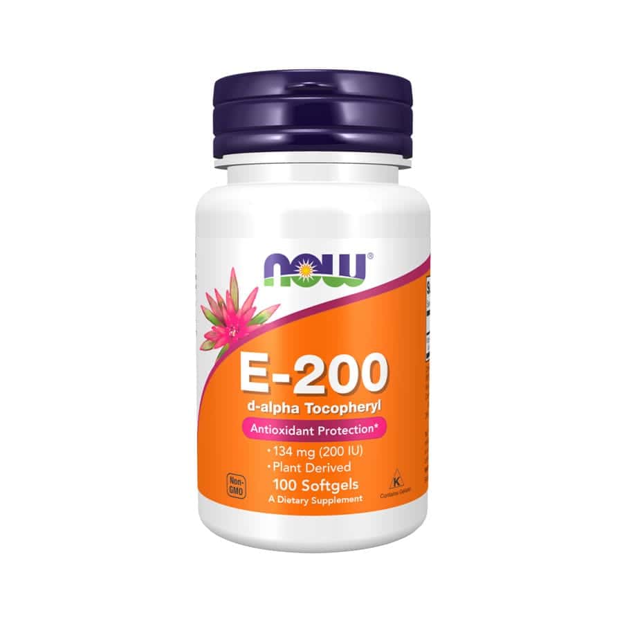 Vitamina E-200 - 100 Cápsulas - NOW - Vitamina