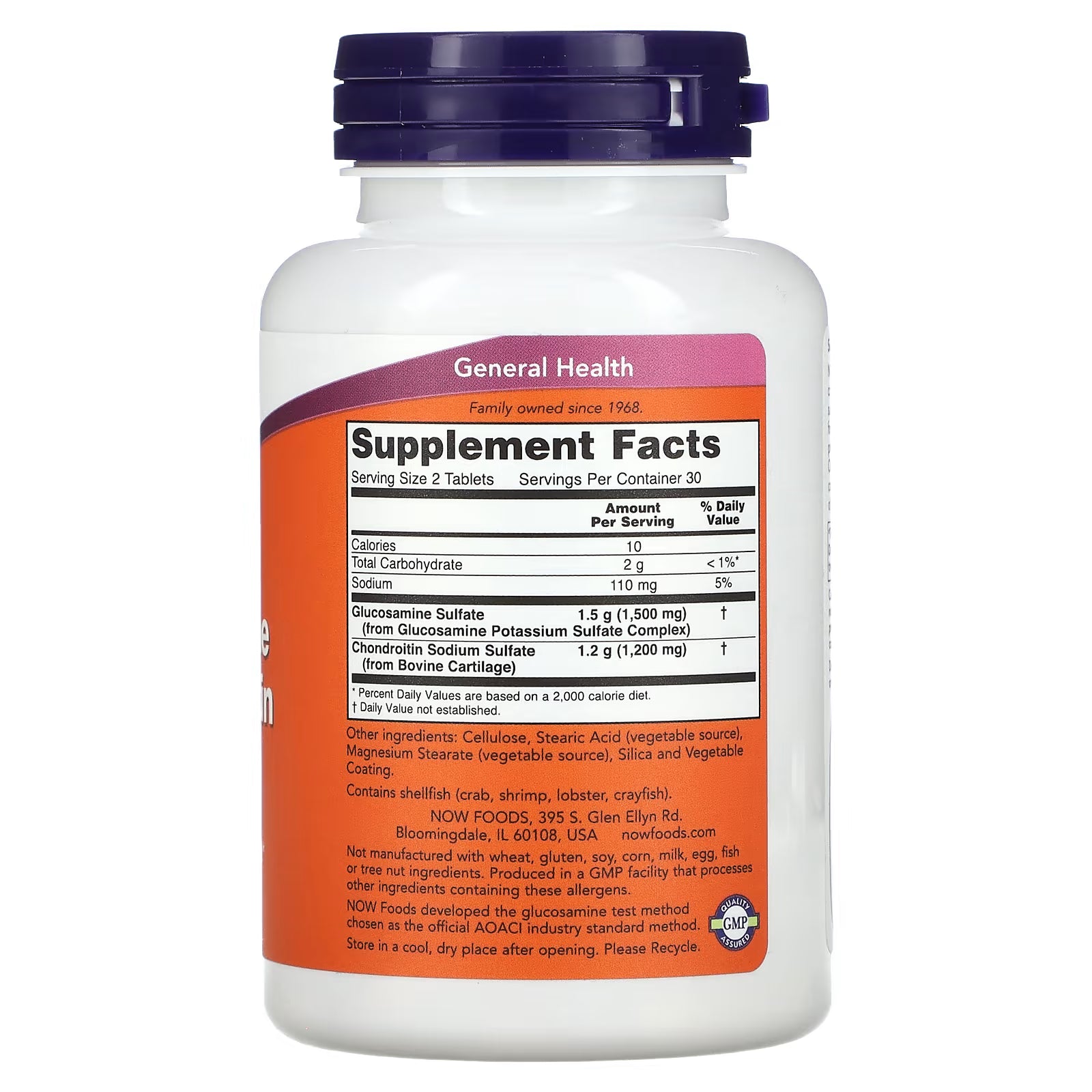 Glucosamina e Condroitina Extra Forte – NOW Foods – 60 Cápsulas - Articulações