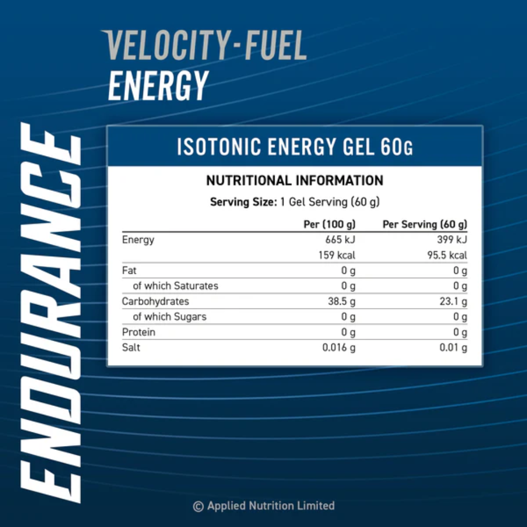 Energy Gel Isotonico - 60ml e 20 Unidades - Applied Nutrition - Hidratação