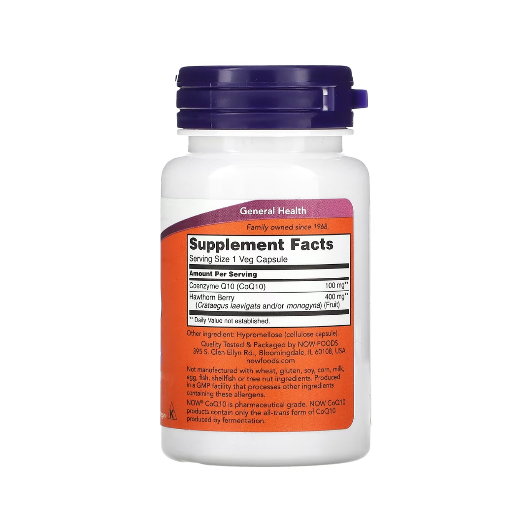 CoQ10 (Coenzima Q10) 100mg – NOW Foods – 30 Cápsulas - Antioxidante