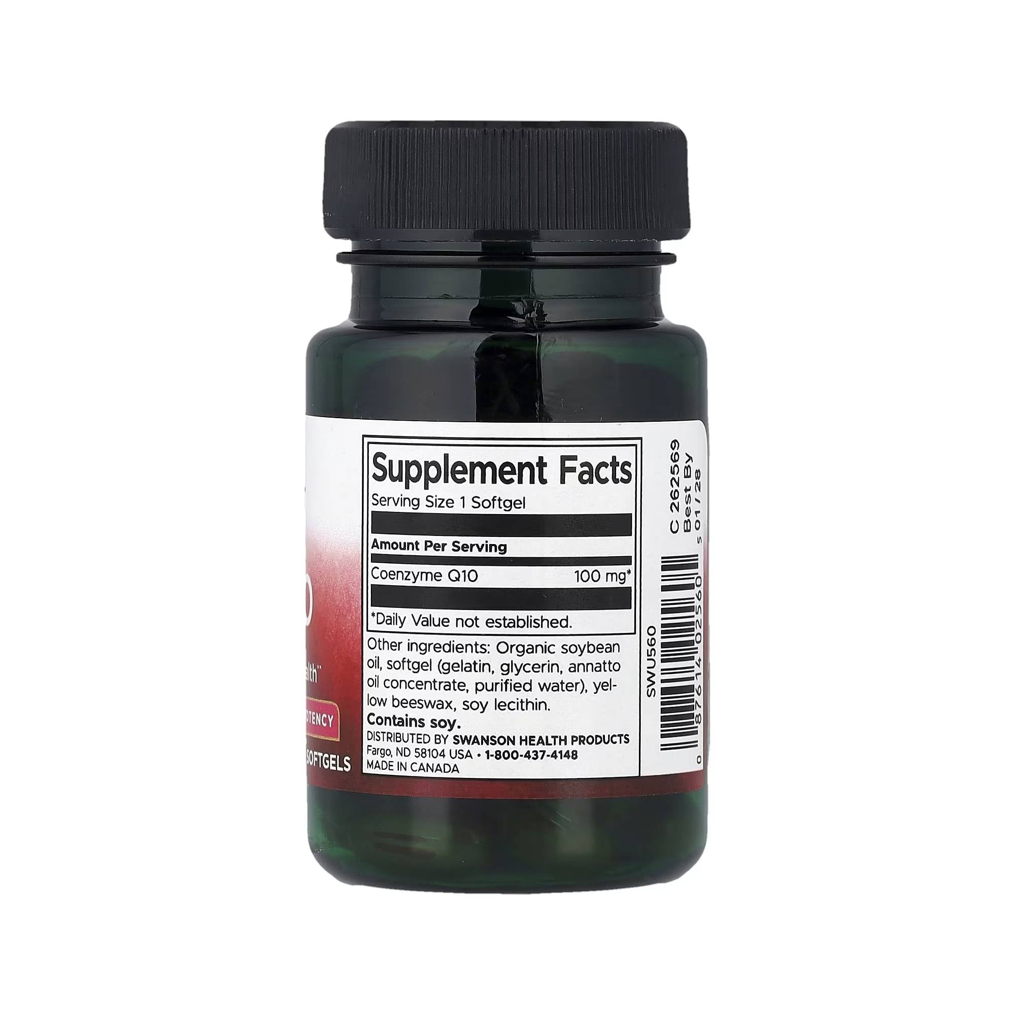 Coenzima Q10 (CoQ10) 100mg - Swanson - 50 Cápsulas - Antioxidante