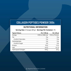 Peptídeos de Colagénio Sem Sabor 300g - Applied Nutrition - Colágeno