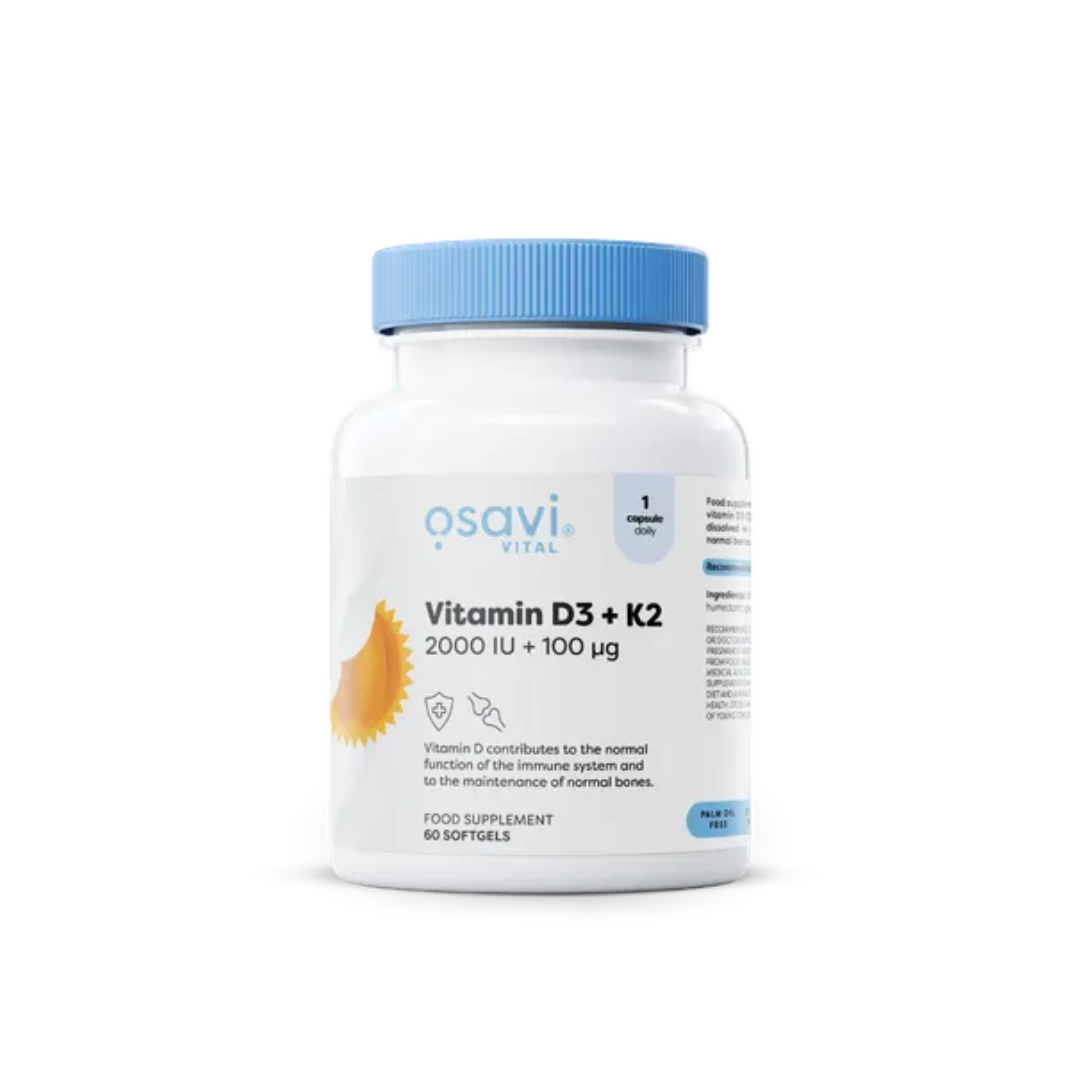 Vitamina D3 2000 IU + K2 (MK7) 100 mcg - Osavi