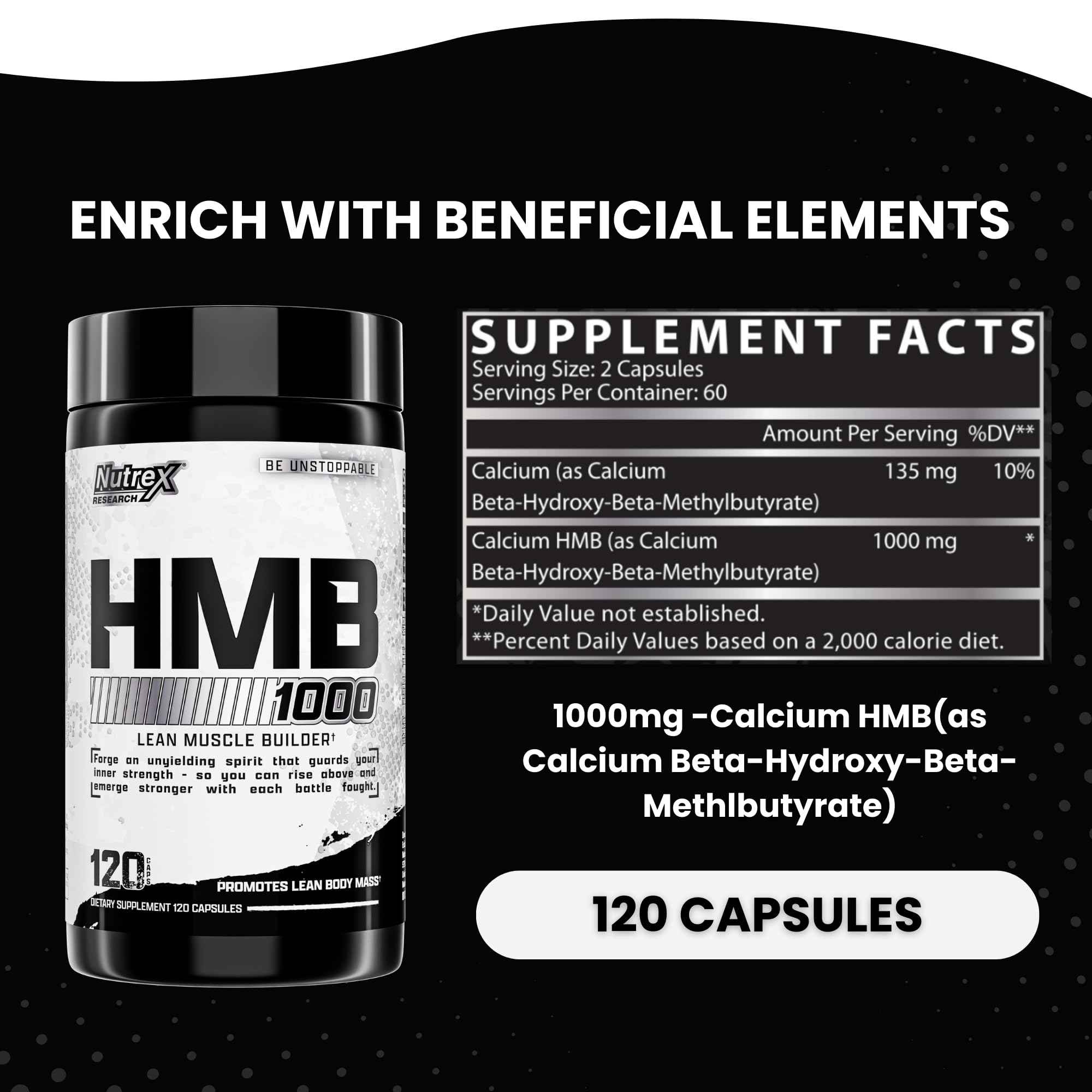 HMB 1000 – Nutrex Research – 120 Cápsulas - Aminoácidos
