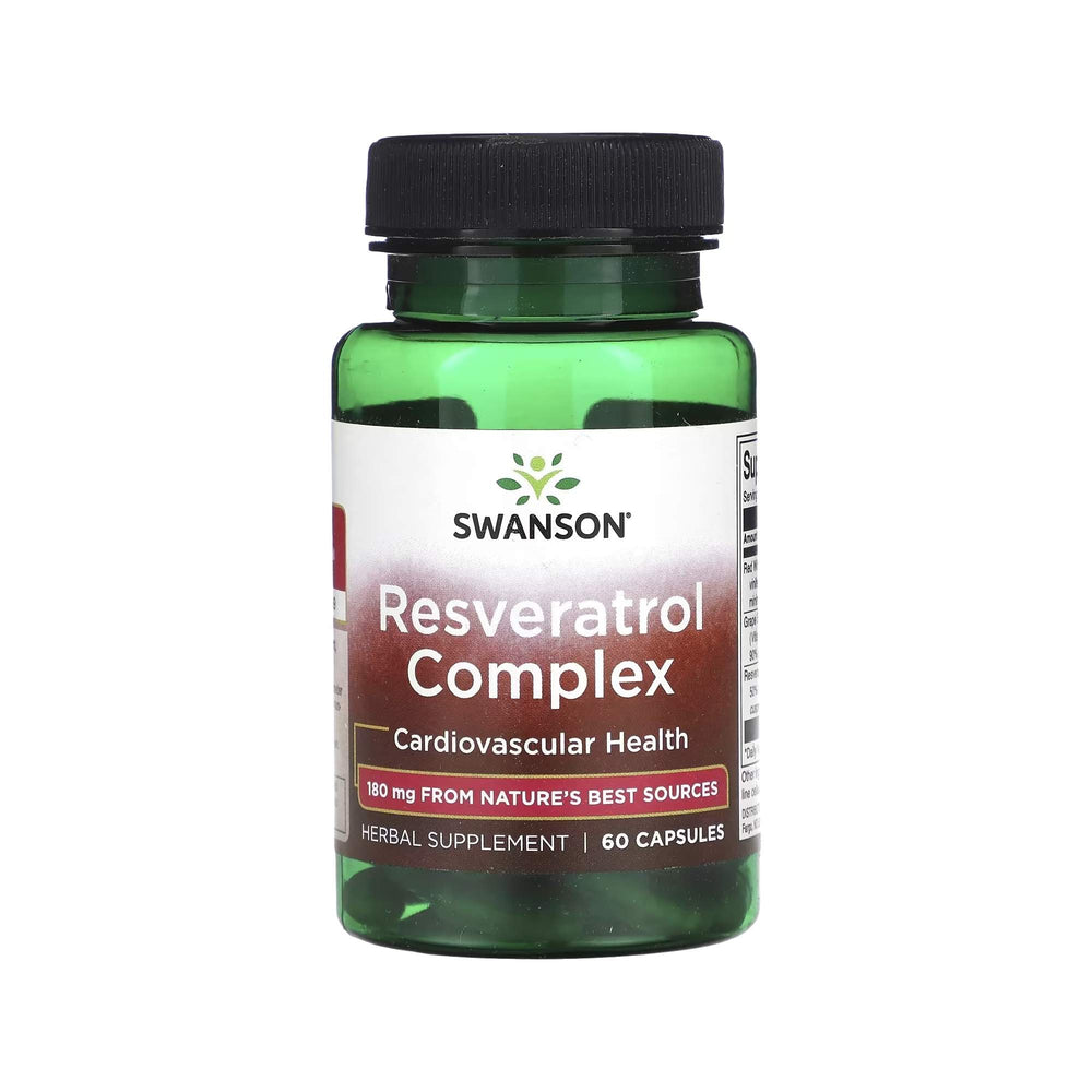 Complexo Resveratrol 180mg - Swanson - 60 Cápsulas - Saúde e Bem Estar