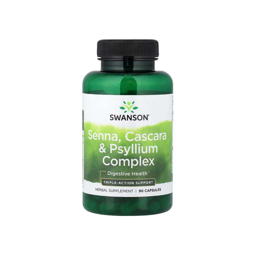 Complexo de Senna, Cáscara e Psyllium – Swanson – 90 Cápsulas - Saúde e Bem Estar