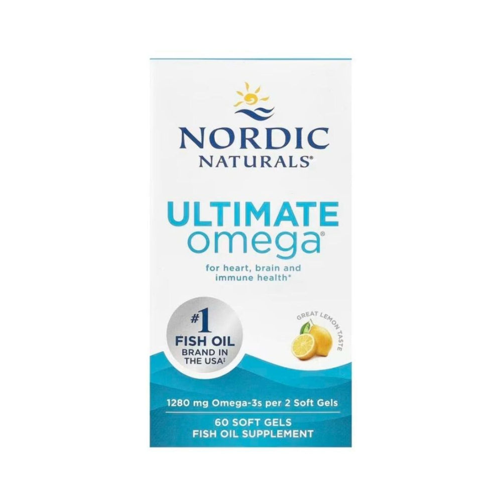 Ultimate Omega Fish Oil 1280mg Lemon - Nordic Naturals – 60 Softgels - Saúde e Bem Estar