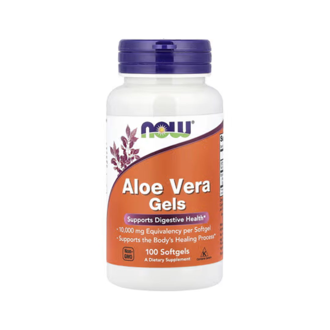 Aloe Vera Gels – NOW Foods – 100 Softgels - Saúde e Bem Estar