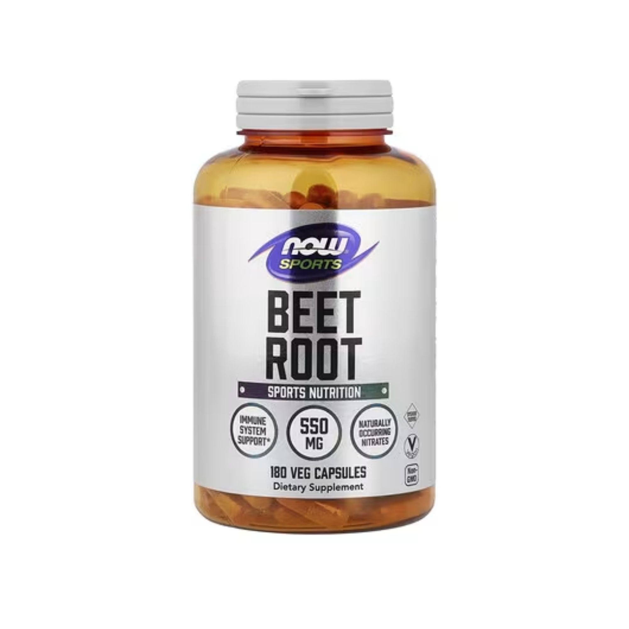 Beet Root (Pó de Beterraba) 550mg - NOW Sports - 180 Cápsulas - Saúde e Bem Estar