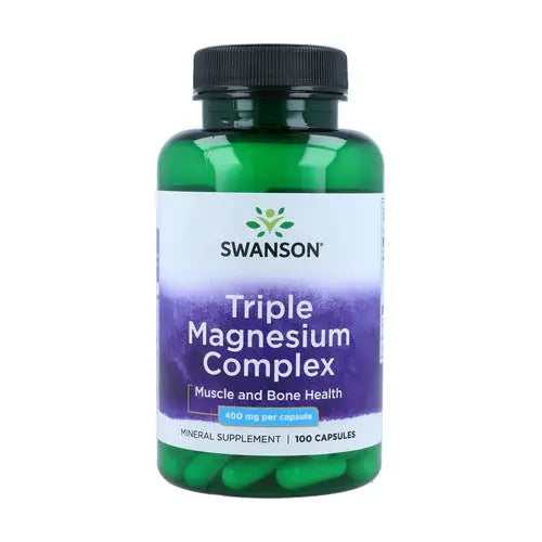 Complexo de Magnésio Triplo 400mg - 100 Cápsulas - Swanson - Minerais