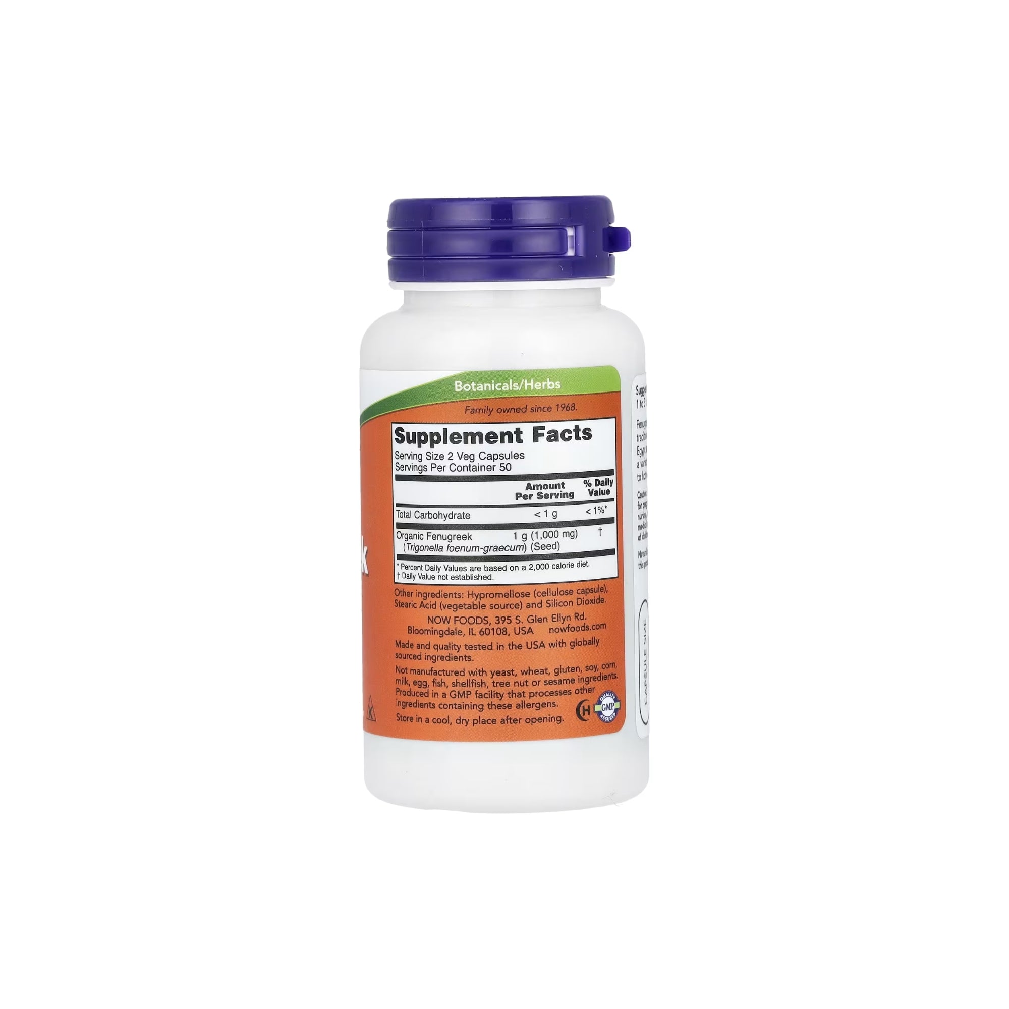 Feno Grego 500mg - NOW Foods - 100 Cápsulas - Saúde e Bem Estar