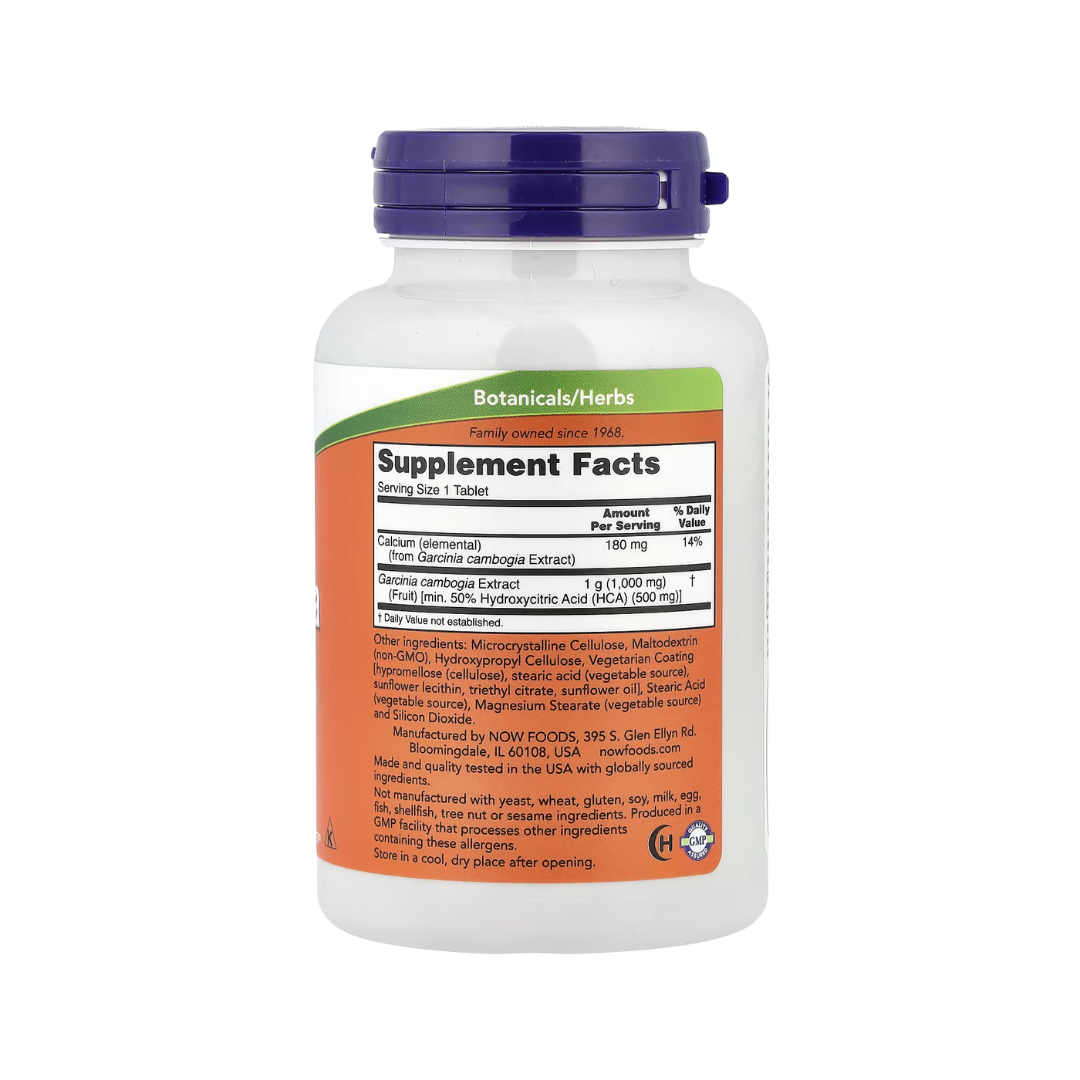 Garcinia 1000mg – NOW Foods – 120 Comprimidos - Saúde e Bem Estar