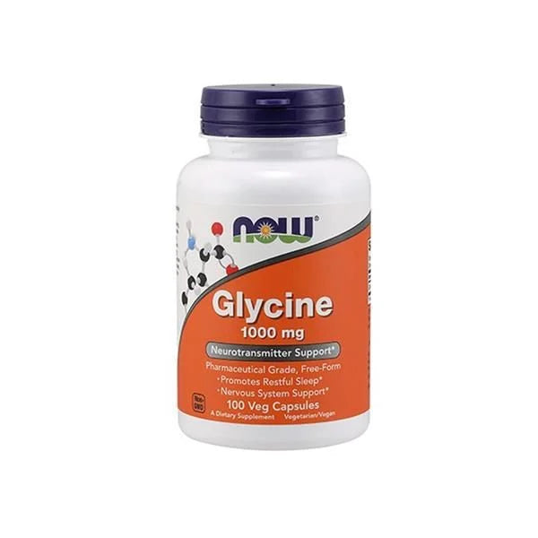 Glicina 1000mg - 100 Cápsulas - NOW - Aminoácidos