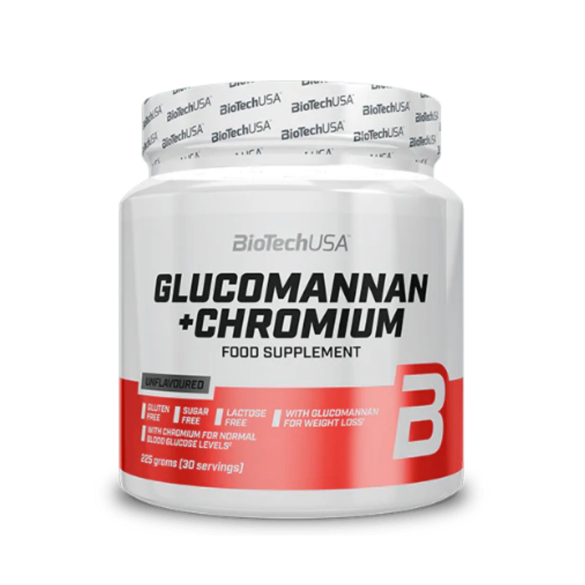 Prebiótico Glucumanano + Crómio - BioTechUSA - 225 g (30 doses)
