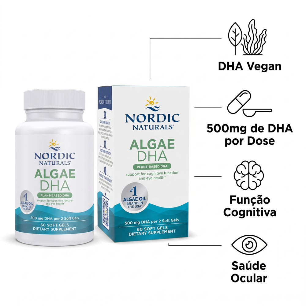 Algae DHA 500mg - Nordic Naturals - Benefícios