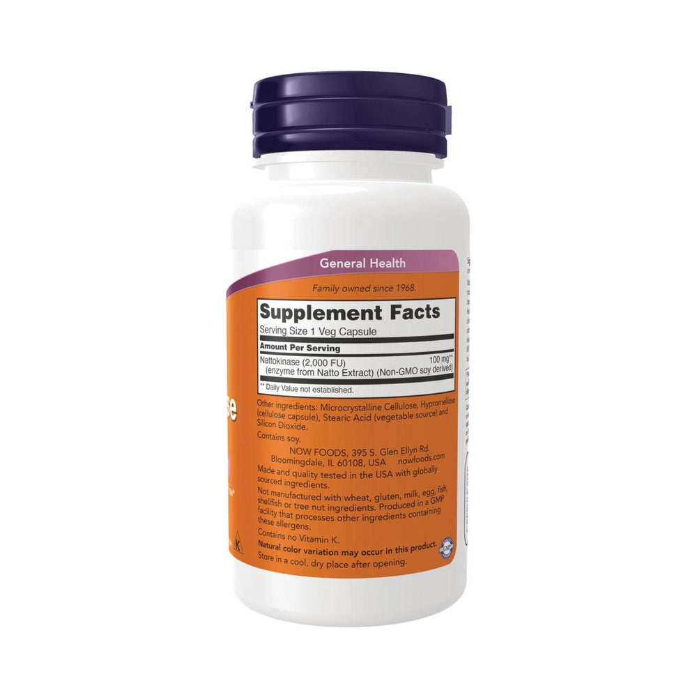 Nattokinase 100 mg - NOW Foods - 60 Cápsulas - Saúde e Bem Estar