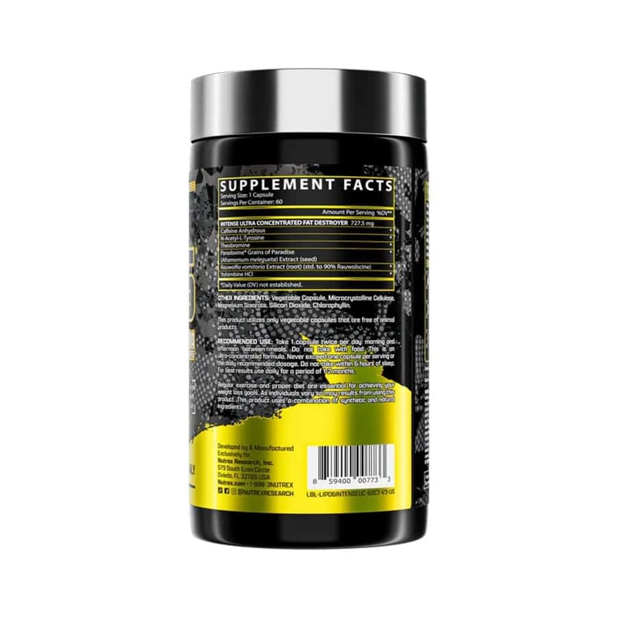 Lipo 6 Black Intense Ultra Concentrate Ingredientes