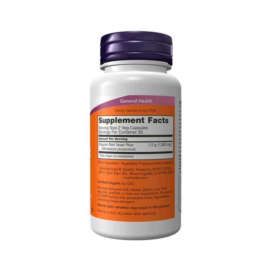 Arroz Vermelho Fermentado 600mg - NOW Foods - 60 Cápsulas - Saúde e Bem Estar