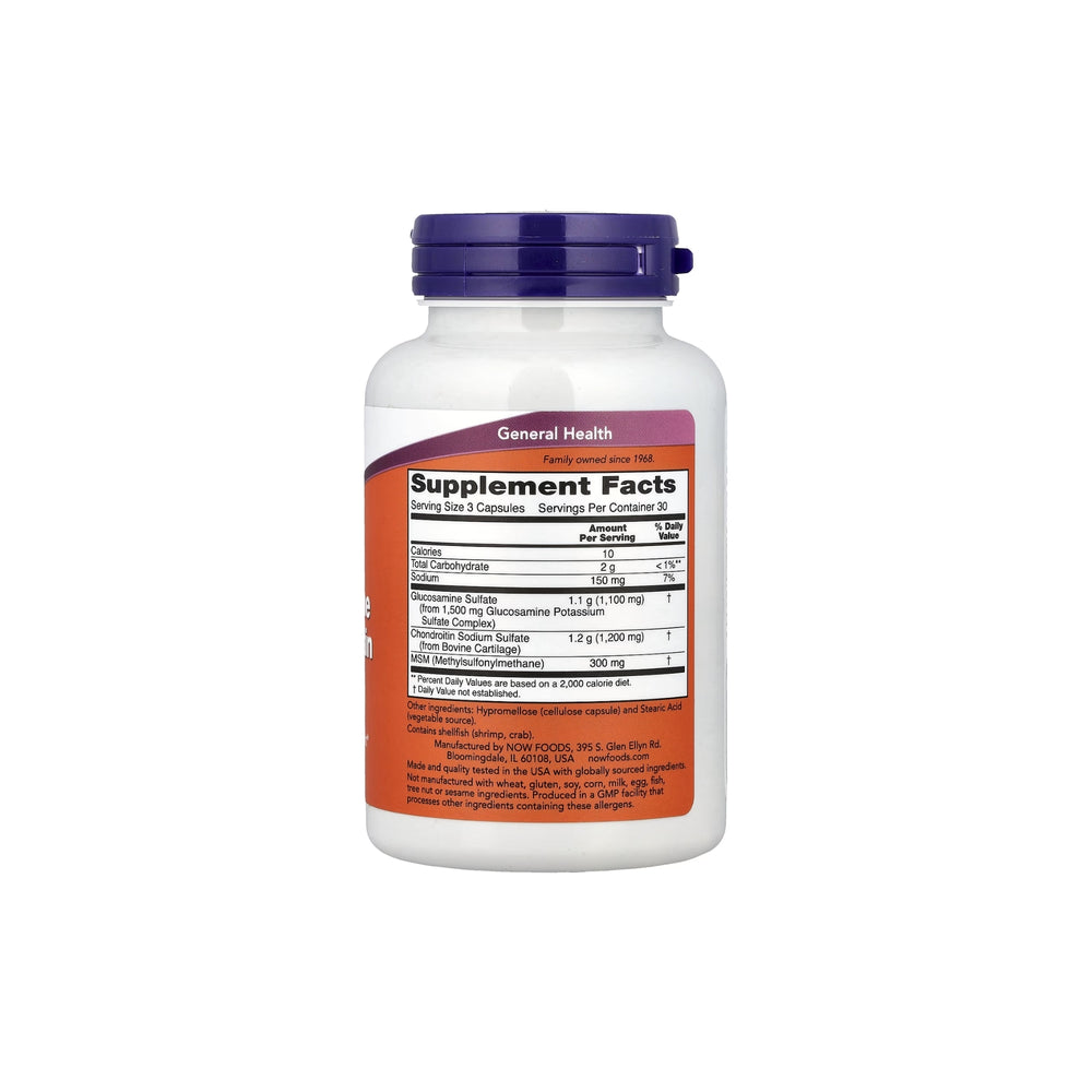 Glucosamina, Condroitina e MSM – NOW Foods – 90 Cápsulas - Saúde e Bem Estar