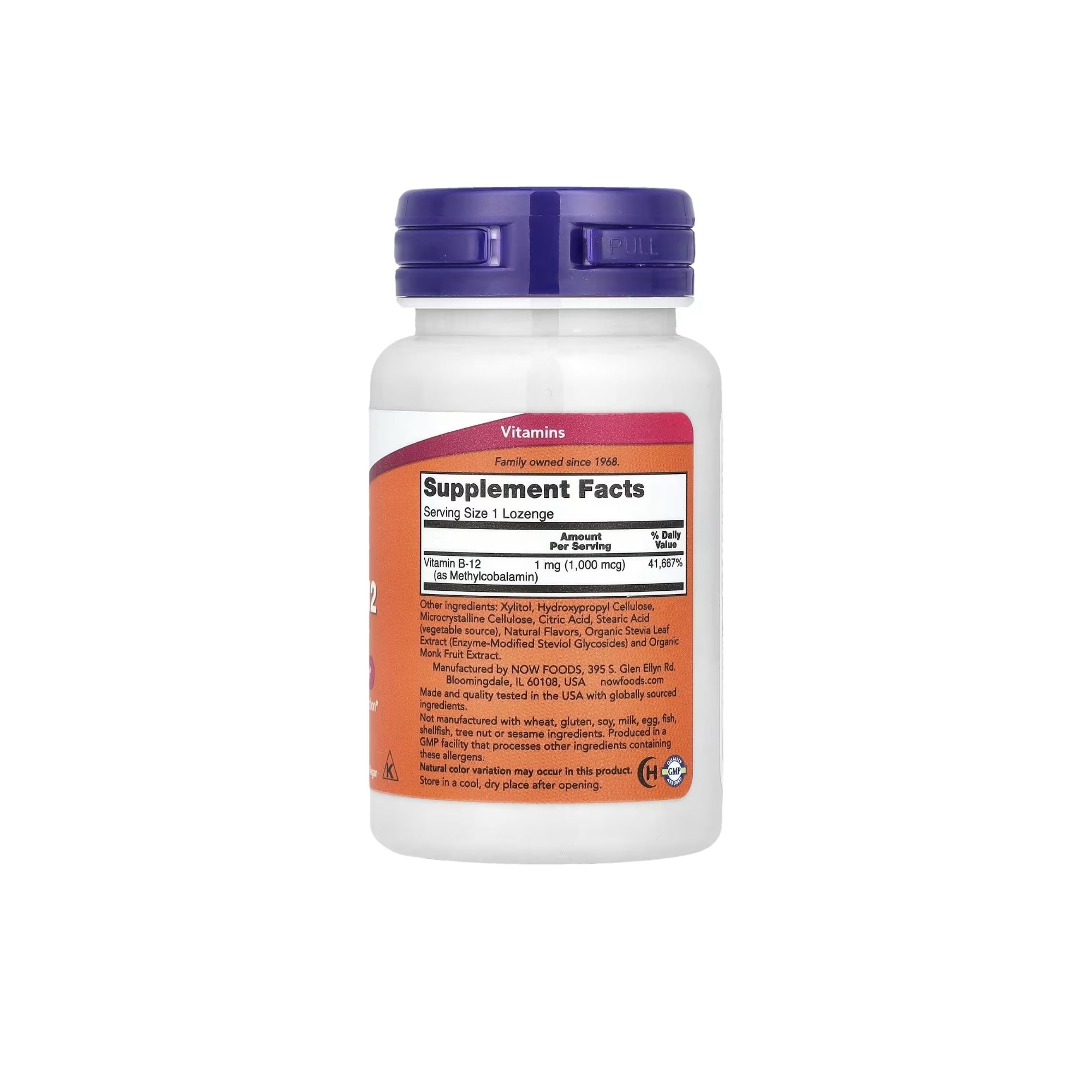 Metil B12 1000mcg – NOW Foods – 100 Pastilhas - Saúde e Bem Estar