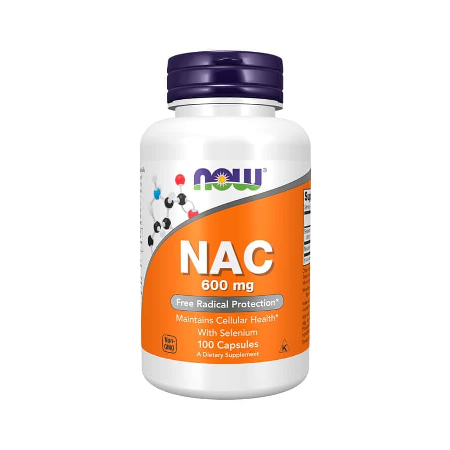 NAC 600mg com Selénio – NOW Foods – 100 Cápsulas - Antioxidante