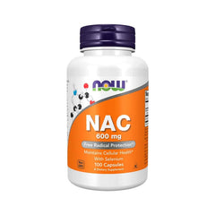 NAC 600mg com Selénio – NOW Foods – 100 Cápsulas - Antioxidante
