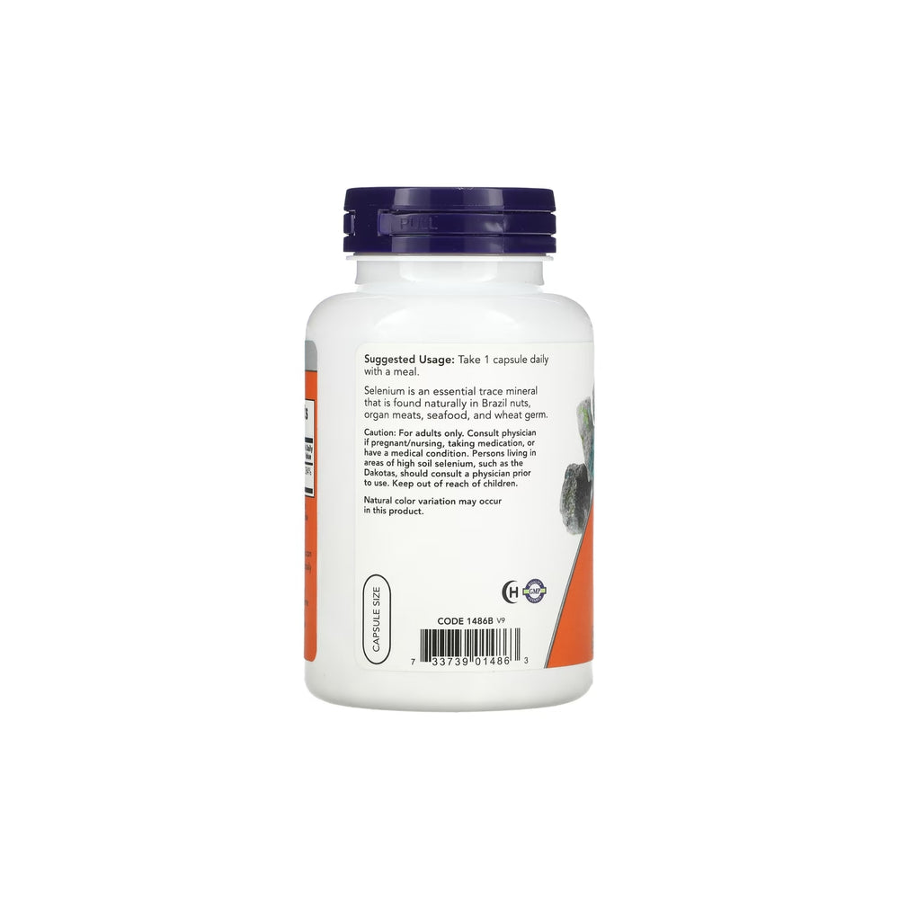 Selénio 200mcg – NOW Foods – 180 Cápsulas - Minerais