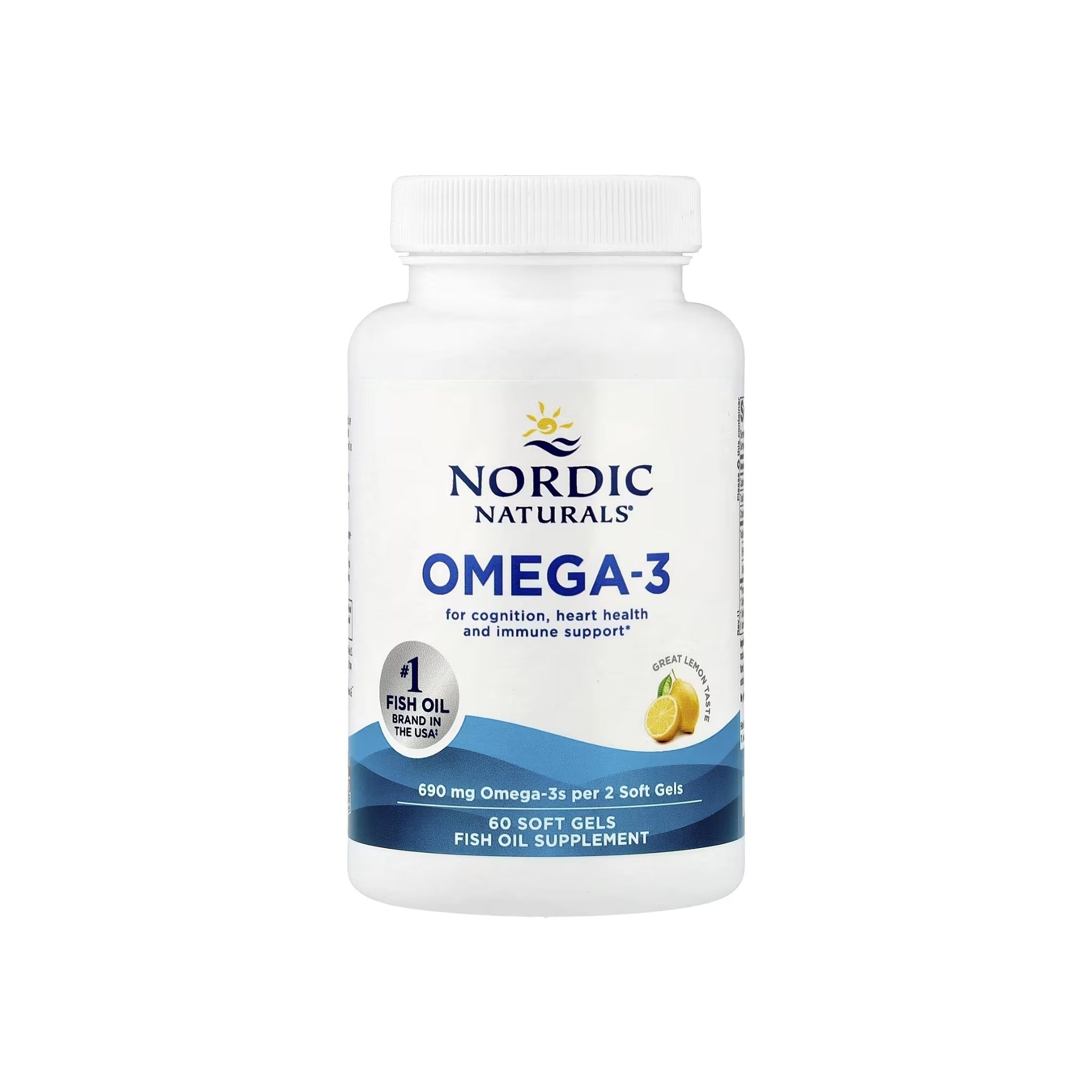 Omega 3 690mg - Nordic Naturals - 60 Cápsulas Sabor Limão - Saúde e Bem Estar