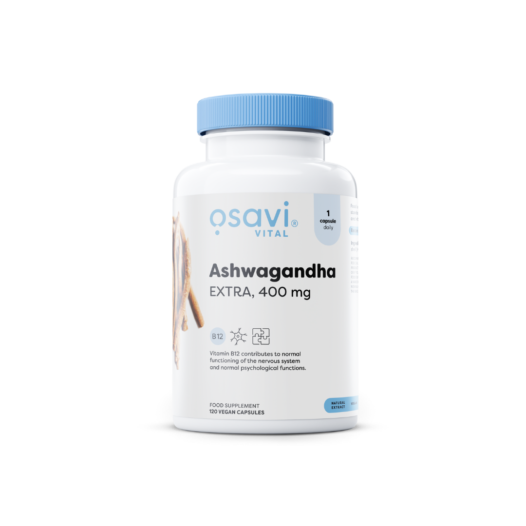 Ashwagandha Extra 400 mg + B12 - Osavi - 120 Cápsulas - Saúde e Bem Estar