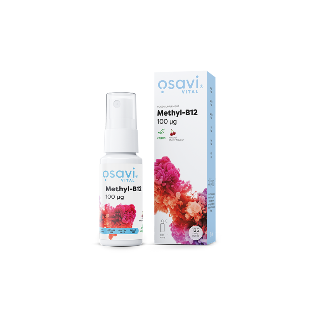 Metil B12 Spray Oral 100 mcg - Osavi - 25 ml Cereja - Vitamina